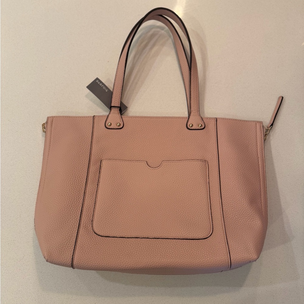 Parfois Laptop Bag w side zippers & additional pouch/crossbody bag. Blush. NWT